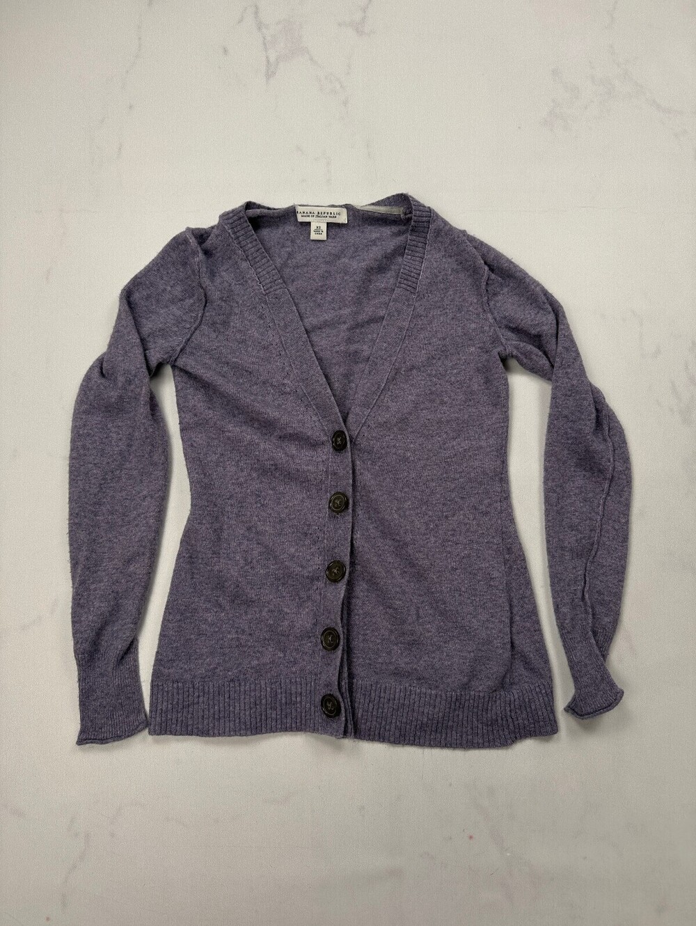 Banana Republic Lilac Cardigan Sweater Modern Fitted - Womens XS